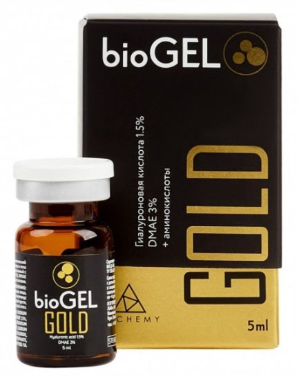 Гель косметический для ухода за кожей лица и тела BioGel Gold, 5 мл