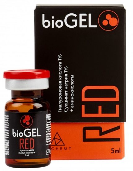 Гель косметический для ухода за кожей лица и тела BioGel Red, 5 мл