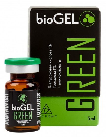 Гель косметический для ухода за кожей лица и тела BioGel Green, 5 мл