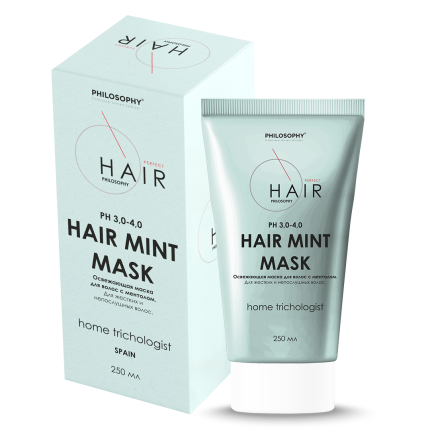 Освежающая маска для волос с ментолом/Hair mask mint PHILOSOPHY, 250 мл
