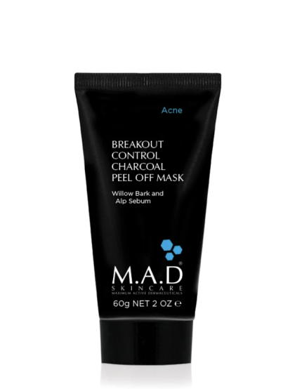 Отшелушивающая маска-пленка с углем/Breakout control charcoal peel off mask MAD, 60гр