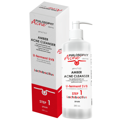 Глубоко очищающее средство для проблемной кожи/AMBER ACNE CLEANSER PHILOSOPHY, 250 мл