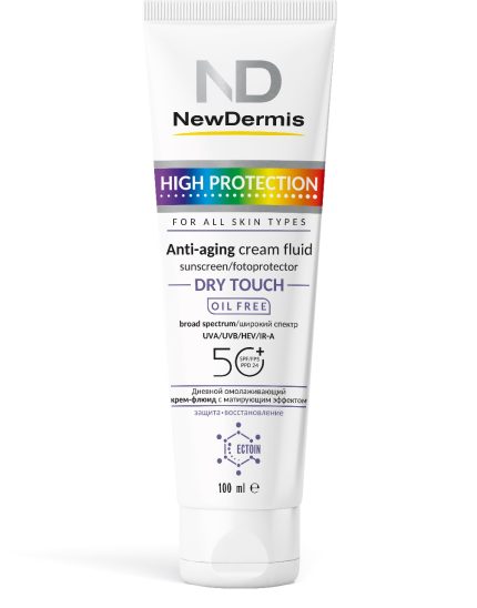 Дневной омолаживающий крем/High Protection DRY TOUCH anti-age Fluide SPF50+ NEWDERMIS, 100 мл