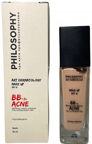 BB крем с цинком для проблемной кожи в стекле/Art Dermatology BB + Zinc Cream Philosophy, 30 мл
