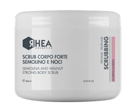 Strong semolina and walnut scrub/Скраб на основе манной крупы и грецкого ореха RHEA, 500 мл
