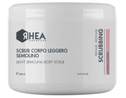 Light semolina scrub/Мягкий скраб на основе манной крупы RHEA, 500 мл