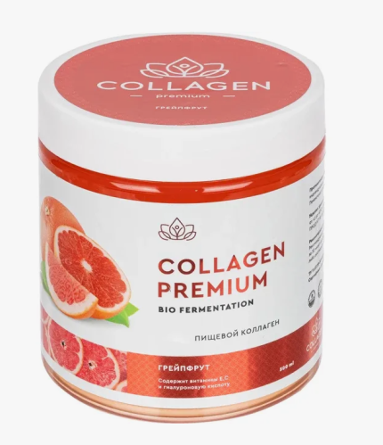 Коллаген пищевой COLLAGEN premium грейпфрут, банка 0,5 л