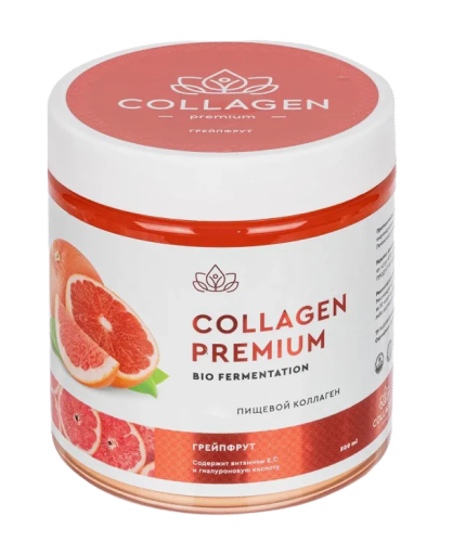 Коллаген пищевой COLLAGEN premium грейпфрут, банка 0,5 л