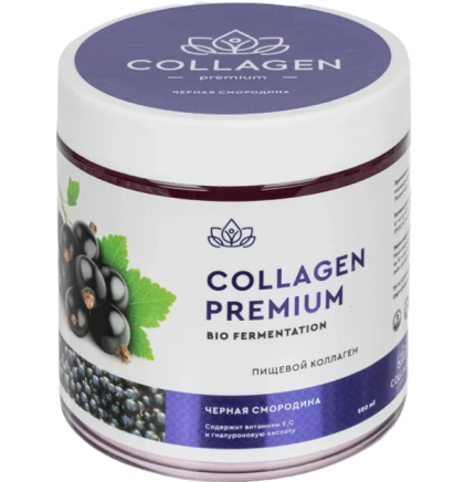 Коллаген пищевой COLLAGEN premium черная смородина, банка 0,5 л