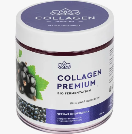 Коллаген пищевой COLLAGEN premium черная смородина, банка 0,5 л