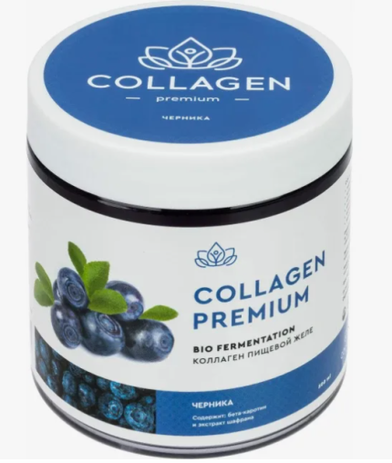 Коллаген пищевой COLLAGEN premium черника, банка 0,5 л