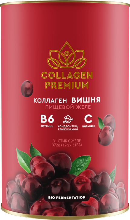 Коллаген пищевой COLLAGEN premium вишня, туба 31 стик