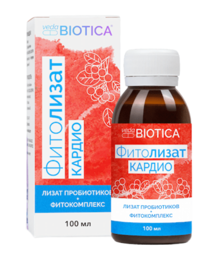 Пищевой концентрат "ФитоЛизат Кардио" VedaBiotica, 100 мл
